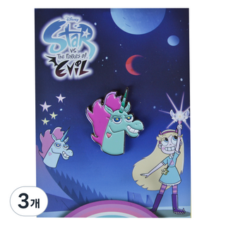 迪士尼公主闖天關 飛天小馬頭 徽章, 3個, 1入