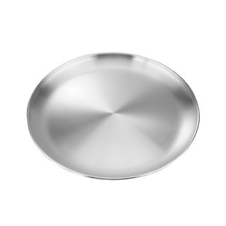 不鏽鋼圓盤, 加厚材質 堅固耐用 隔熱防燙, 小號(14cm), 銀色, 1組