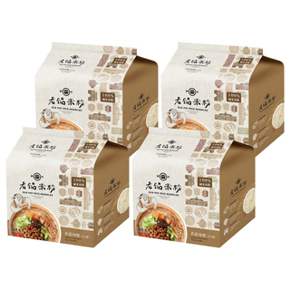 老鍋米粉 湯米粉 香菇肉燥風味 1人份 純米米粉, 240g, 4袋