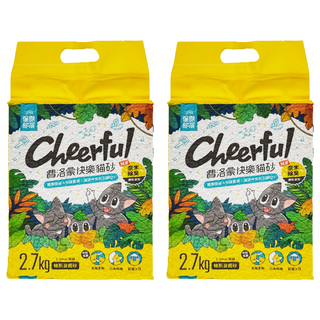 LitoMON 怪獸部落 費洛蒙快樂貓砂 條形豆腐砂, 2.7kg, 2袋, 無香味