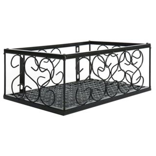 Market Plan 陽台鐵製花盆架, 1件, 黑色
