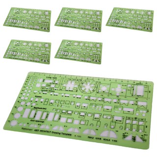 Nationart A100 傢俱板 T05-A100 1:100, 綠色, 6個