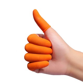 JIAHON 顆粒止滑手指套 M 橙色, 100個, 1包