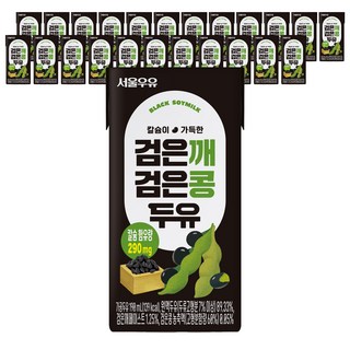 Seoul Milk 首爾牛奶 黑芝麻, 190毫升, 24個