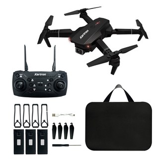 카트론 E88 PRO 입문용 접이식 드론 + 가방 세트, 블랙, 1개