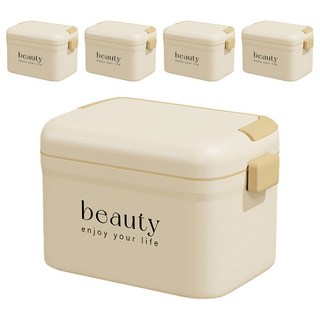 HOUDER 奶油風多功能醫藥箱 小號, 奶油黃, 5個