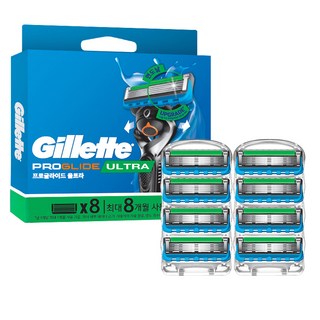 Gillette 吉列 正品鋒隱Ultra刮鬍刀片, 8入, 1個