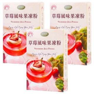 新光洋菜 草莓風味果凍粉, 1kg, 3盒