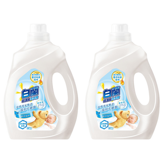 白蘭 蘊含熊寶貝馨香呵護精華純淨溫和超濃縮洗衣精, 2.5kg, 2桶
