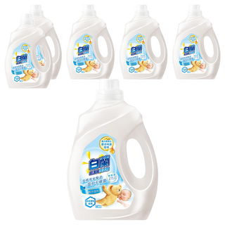 白蘭 蘊含熊寶貝馨香呵護精華純淨溫和超濃縮洗衣精, 2.5kg, 6桶