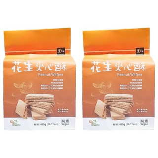 里仁 花生夾心酥, 2包, 400g
