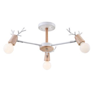 Honey Comb 北歐風原木半吸頂燈, 原木色