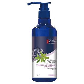 SOAPBERRY 古寶無患子 馬鞭草薄荷SPA沐浴露, 溫和不易刺激肌膚, 有機薄荷花水萃取, 450g, 1瓶