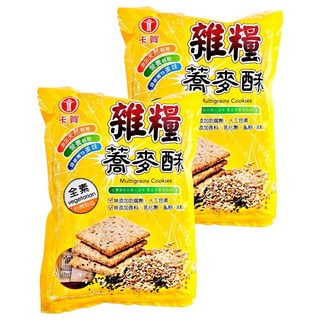 卡賀 雜糧蕎麥酥, 全素 台灣製造, 添加天然穀物 營養美味, 200g, 2袋