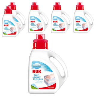NUK嬰兒洗衣精 成分天然溫和 不含螢光劑, 1L, 6瓶