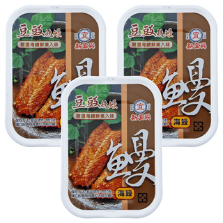 新宜興 豆鼓燒鰻罐頭, 100g, 3罐