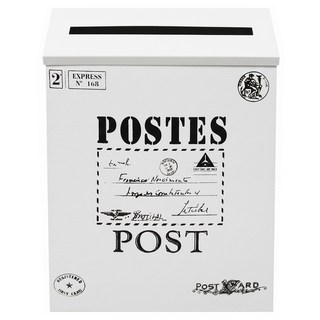 復古美式彩色信箱 AG026, 白, 1個