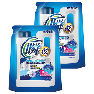 Magic Amah 妙管家 瞬乾地板清潔劑 補充包, 2倍速乾 99.9%除菌 小蒼蘭香氛, 1.8kg, 2包