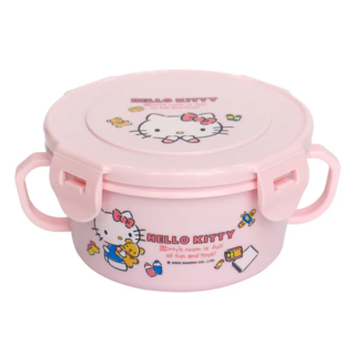 Sanrio 三麗鷗 Hello Kitty 凱蒂貓 不鏽鋼雙耳隔熱碗 400ML, 1個