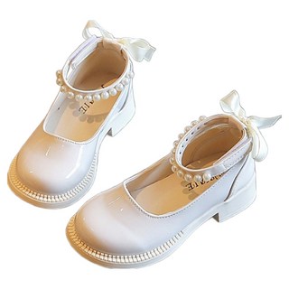 BeBemaru 女童款 珍珠繞踝跟鞋 9749