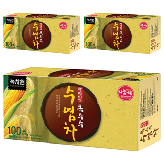 NOKCHAWON 綠茶園 玉米鬚茶 小包裝設計 攜帶方便 飯後好伴侶, 1.5g, 100包, 3盒