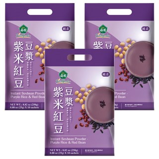 薌園 紫米紅豆豆漿粉 純素, 25g, 10包, 3袋