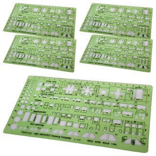 Nationart A100 傢俱板 T05-A100 1:100, 綠色, 5個