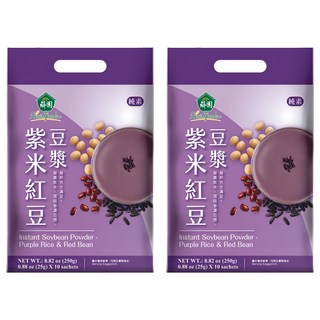 薌園 紫米紅豆豆漿粉 純素, 25g, 10包, 2袋