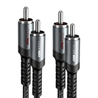 CODEWAY 2RCA 紅白音源線 3m, 單一商品, 灰色, 1條