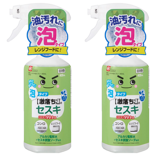 LEC 激落君 倍半碳酸鈉 電解水泡沫噴霧 清潔劑, 400ml, 2瓶