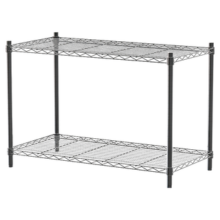 dayneeds 日需百備 輕型烤漆架 鐵力士架 收納 鞋架 展示架, 黑色, 2層