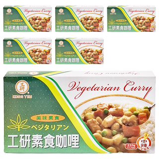 工研素食咖哩 (中辣/咖哩塊/方便料理), 220g, 6入