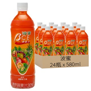 波蜜 果菜汁BCE, 580ml, 24瓶