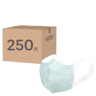 順易利 立體醫用口罩 寬耳帶 兒童 S, 霧霾綠, 50片, 5盒