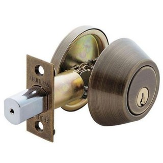 FAULTLESS 加安牌 房間輔助鎖 卡霸鑰匙 D281 青古銅 60mm鎖閂長度 適用門厚32~45mm, 1個