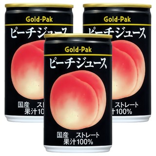 Gold-Pak 水蜜桃原汁, 3個, 160ml