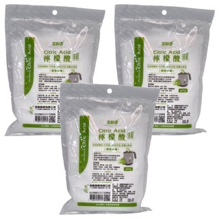 室翲香 檸檬酸 食品級 清潔專用 中和鹼性汙垢 除霧光亮, 3包, 400g