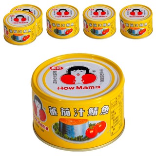 東和食品 HowMaMa 蕃茄汁鯖魚罐頭 平二號 黃罐, 230g, 6罐