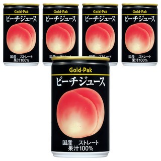 Gold-Pak 水蜜桃原汁, 5個, 160ml