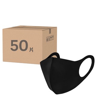 台灣康匠 Uneed 友你 成人立體醫用3D忍者口罩 未滅菌, 黑色, 50片, 1盒