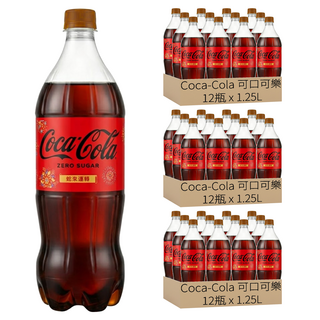 Coca-Cola 可口可樂 ZERO SUGAR 無糖, 1.25L, 36瓶