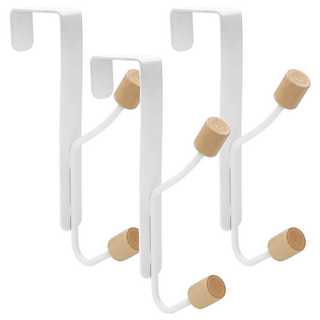 TRENY 日式經典門後掛勾 單勾, 3個, 白色