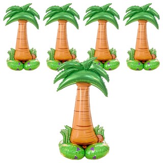 站立鋁箔氣球 寬65x高114公分, 椰子樹 棕色 + 綠色, 5個