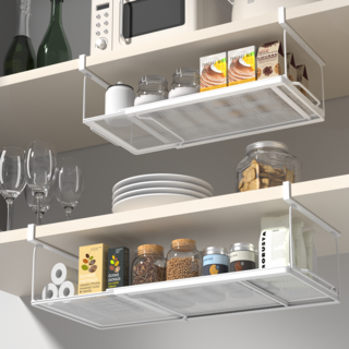 코멧 언더선반 확장형 수납정리대, 화이트, 1개