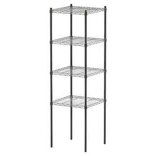 dayneeds 日需百備 輕型烤漆 鐵力士架 收納層架 鞋架 展示架 鐵架, 黑色, 4層