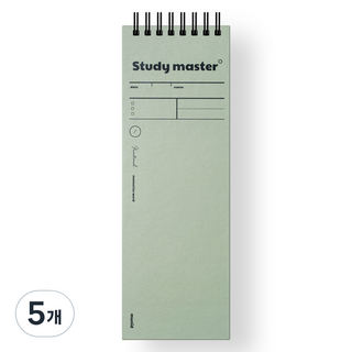 뮤니드 핸디 단어장 노트수첩 55매, 카키, 5개