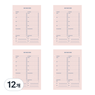 페이퍼리안 메이크 어 메모 6공 내지 건강관리, 16매, 12개