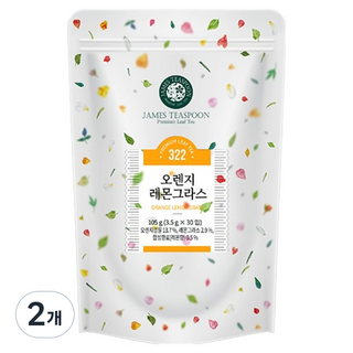 제임스티스푼 오렌지 레몬 그라스, 3.5g, 30개입, 2개