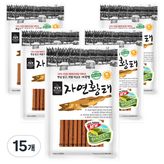 펫슐랭 강아지 대관령 자연 져키, 황태 + 단호박 혼합맛, 80g, 15개