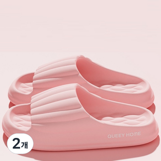 헨센 무소음 EVA 말랑 거실 슬리퍼, 핑크, 2개